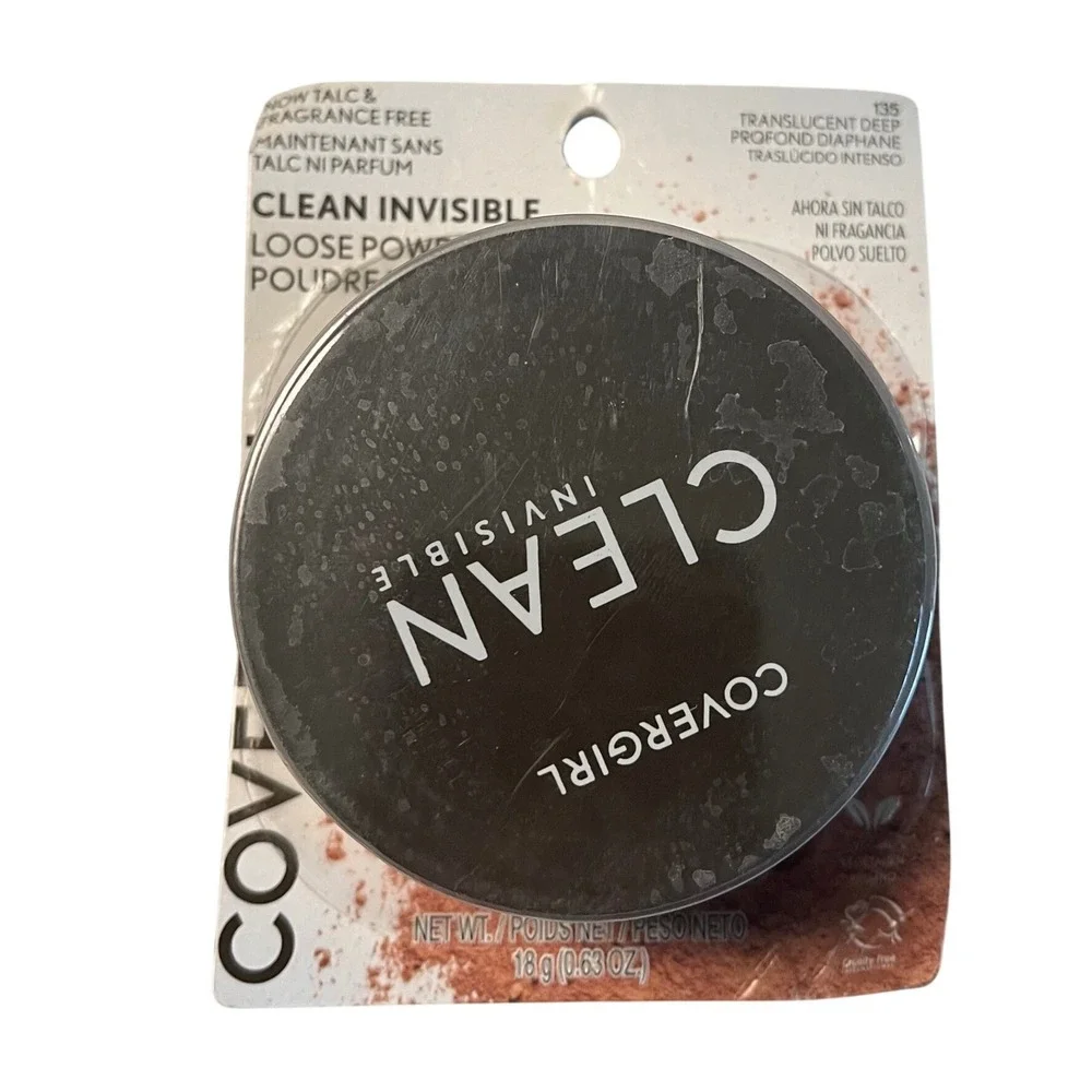 Covergirl Clean Invisible Loose Powder 135 Translucent Deep Talc Free 0.63oz NEW